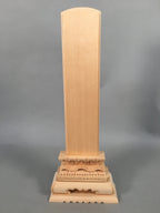 Japanese Buddhist Altar Spiritual Tablet Wood Unused Blank Ihai BU350