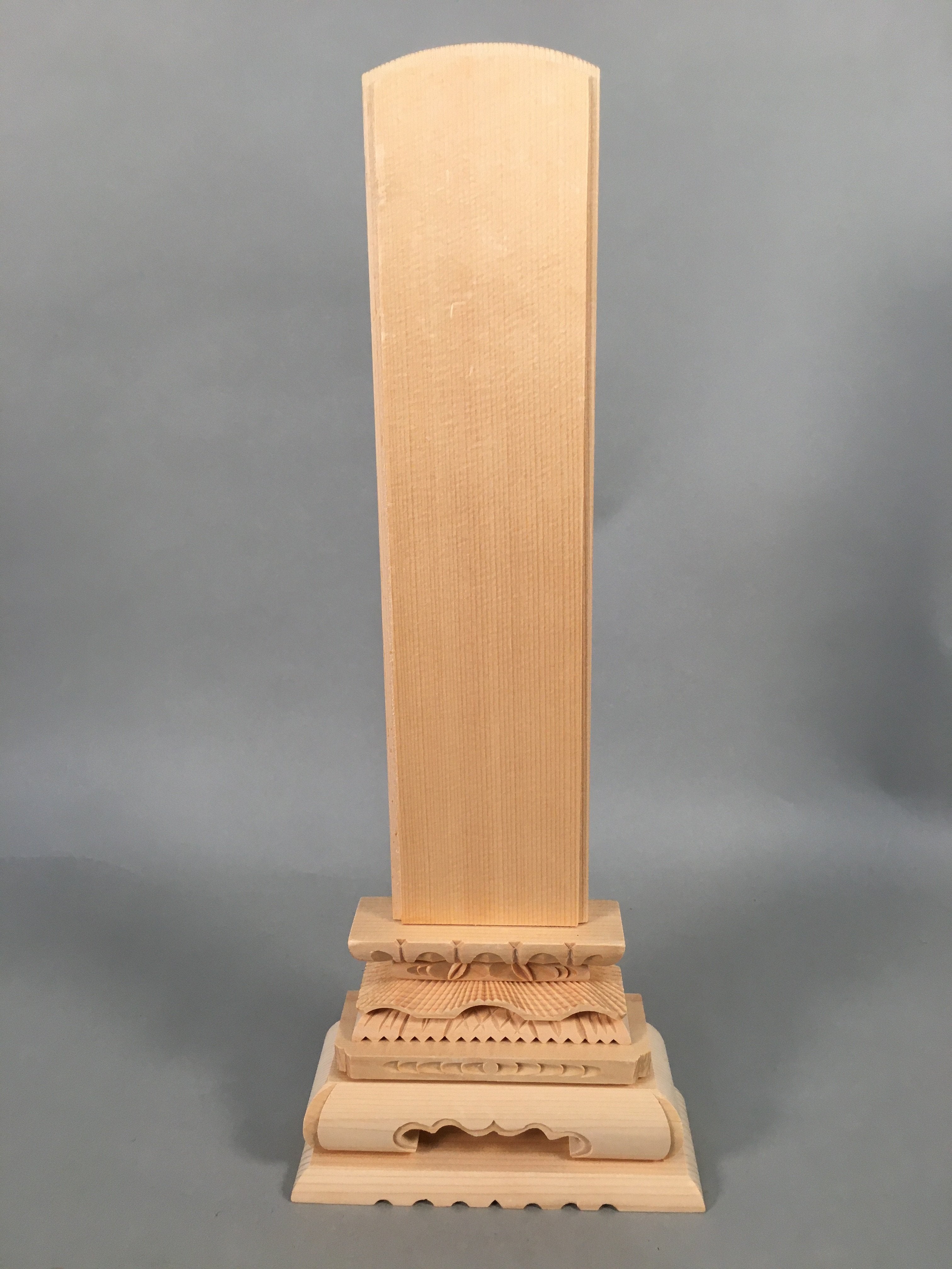 Japanese Buddhist Altar Spiritual Tablet Wood Unused Blank Ihai BU350