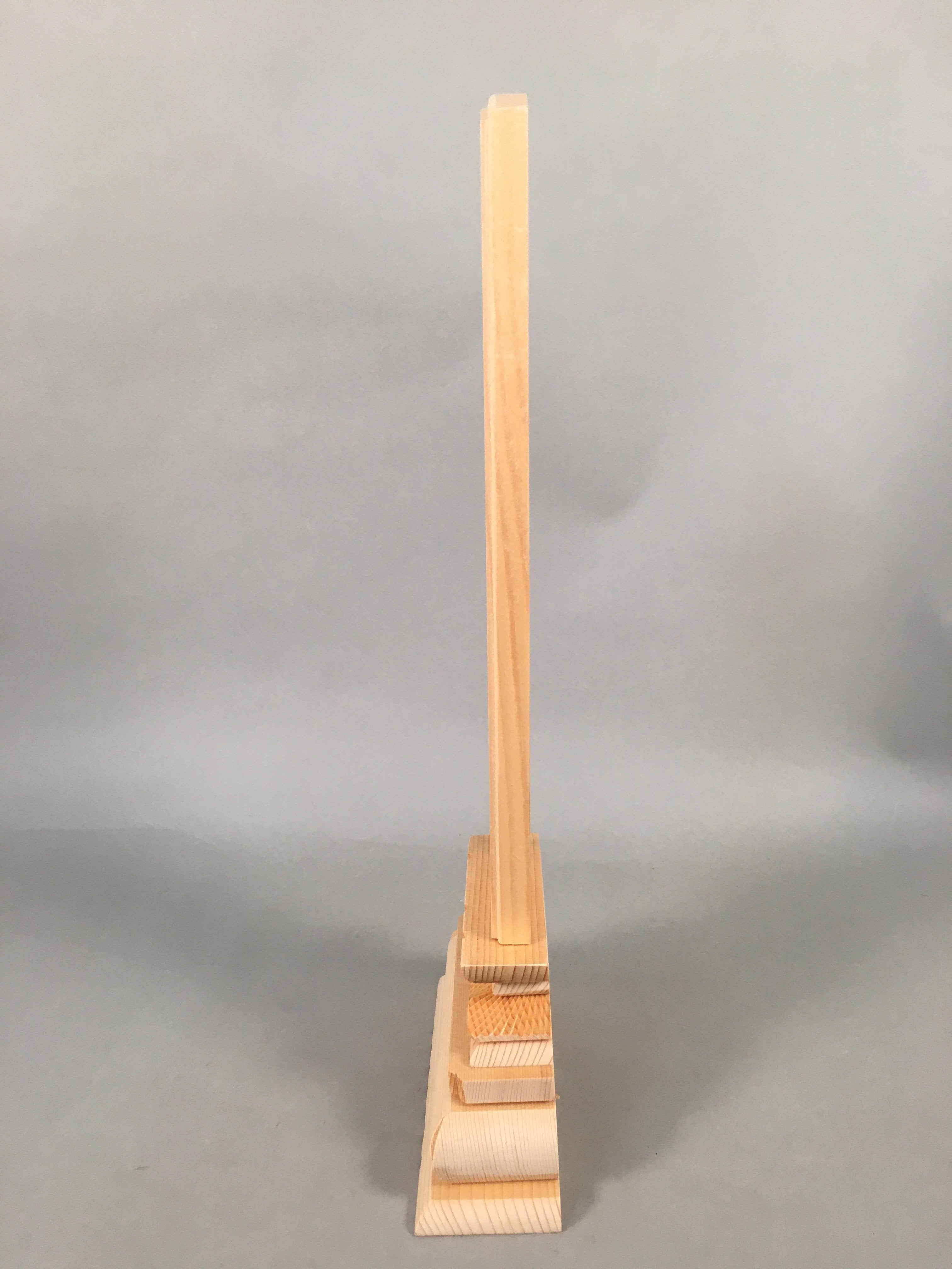 Japanese Buddhist Altar Spiritual Tablet Wood Unused Blank Ihai BU350