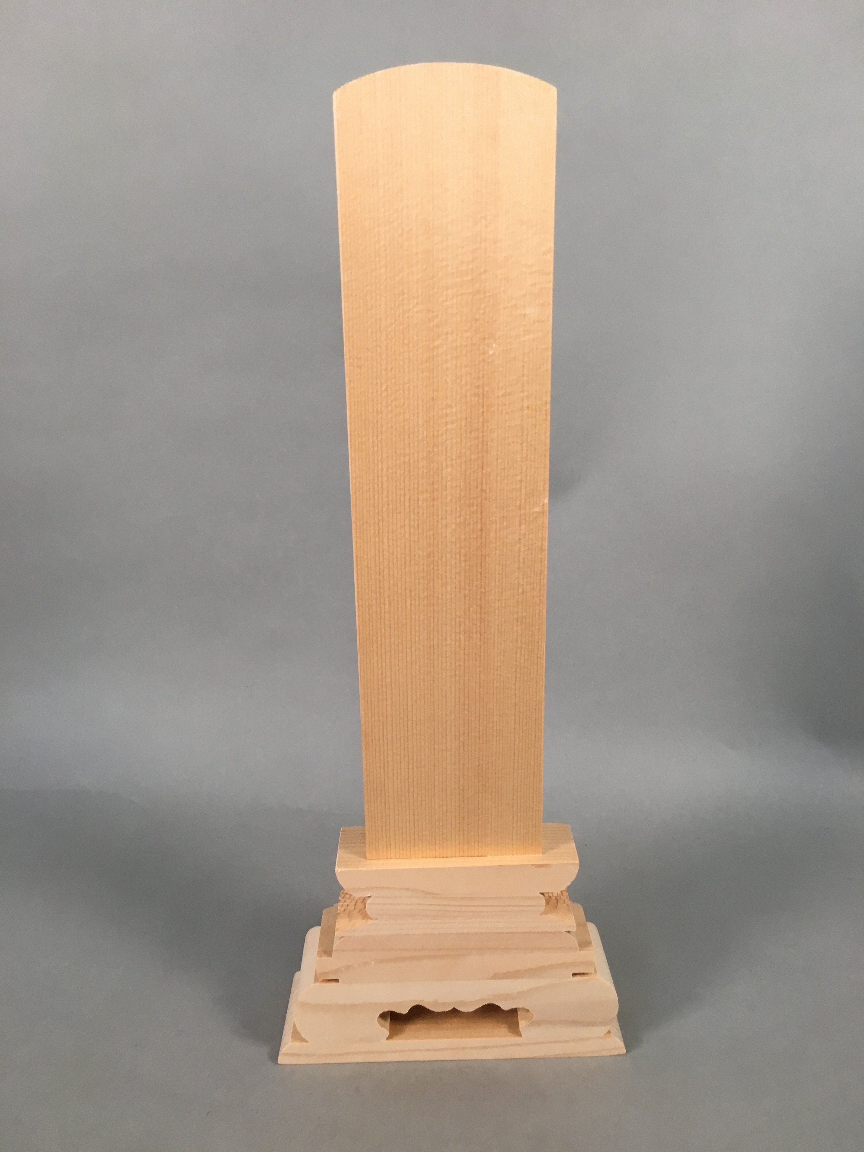 Japanese Buddhist Altar Spiritual Tablet Wood Unused Blank Ihai BU350