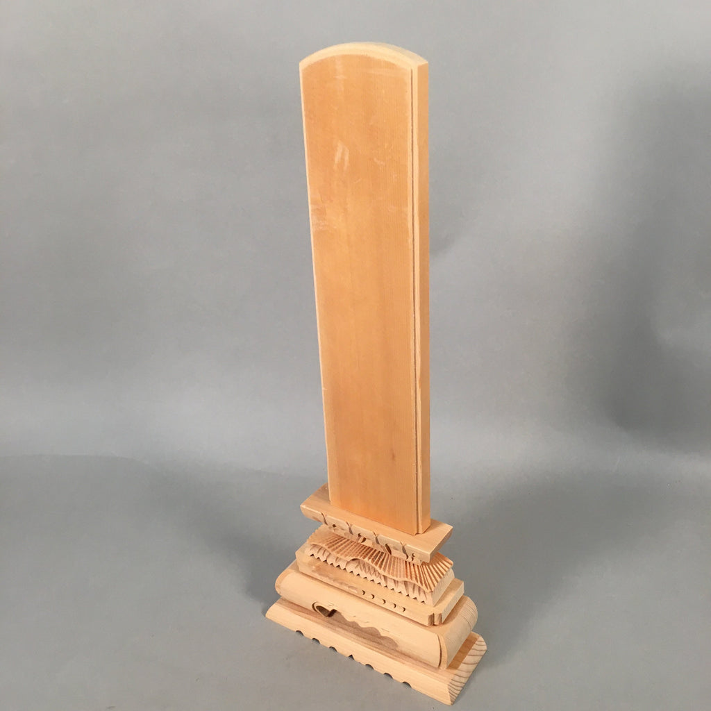 Japanese Buddhist Altar Spiritual Tablet Wood Unused Blank Ihai BU351