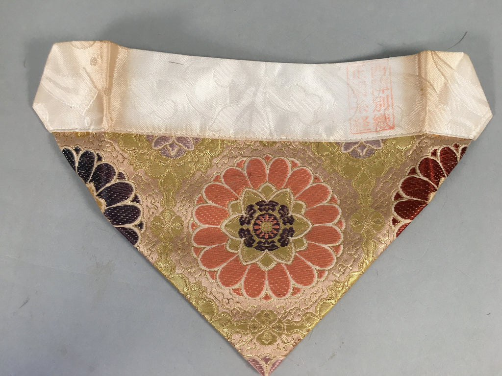 Japanese Buddhist Altar Table Cloth 18.5cm Uchishiki Gold Floral Kyozukue BU385