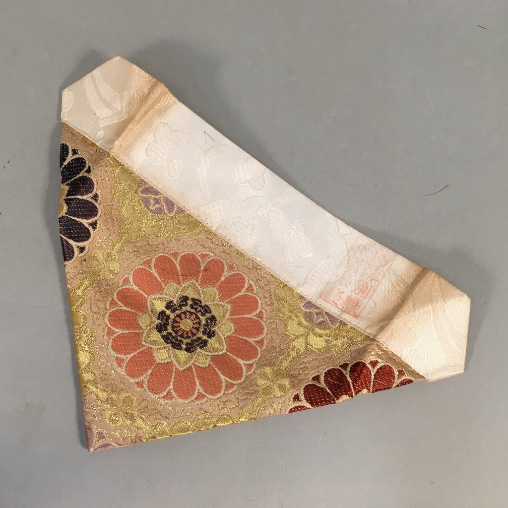 Japanese Buddhist Altar Table Cloth 18.5cm Uchishiki Gold Floral Kyozukue BU385