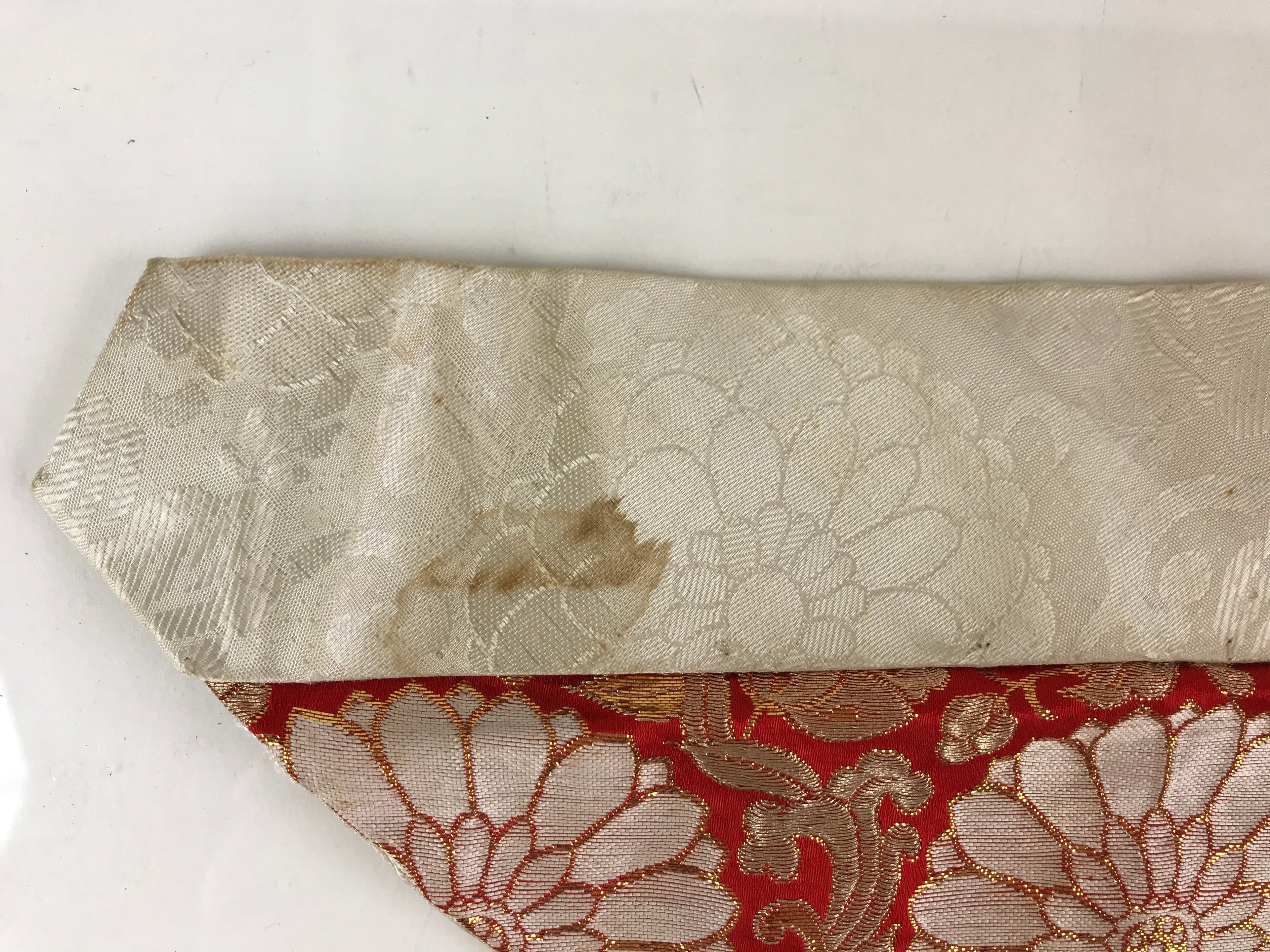 Japanese Buddhist Altar Table Cloth 24cm Uchishiki Vtg Triangle Uwajoku BU789