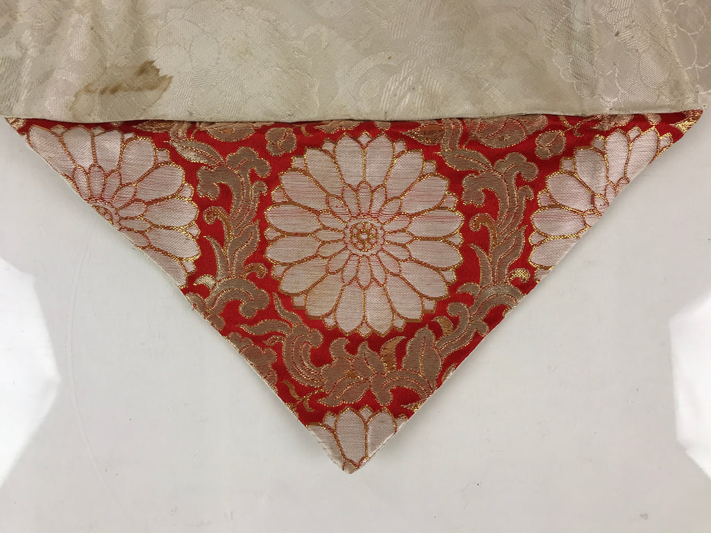 Japanese Buddhist Altar Table Cloth 24cm Uchishiki Vtg Triangle Uwajoku BU789
