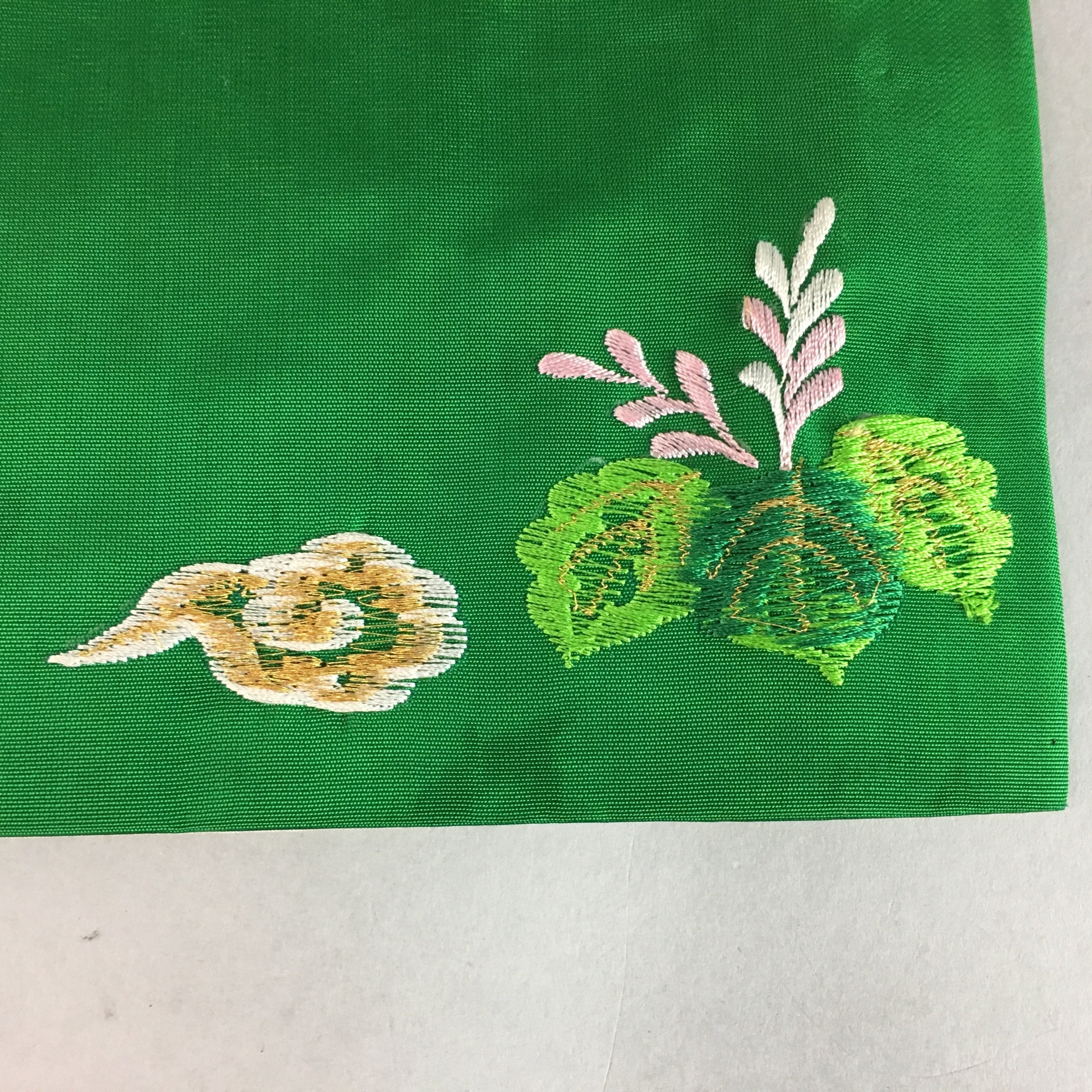 Japanese Buddhist Altar Table Cloth 31cm Uchishiki Rectangle Green Kyozukue B807