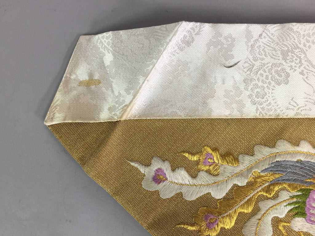 Japanese Buddhist Altar Table Cloth 41.5cm Uchishiki Gold Peacock Kyozukue BU421