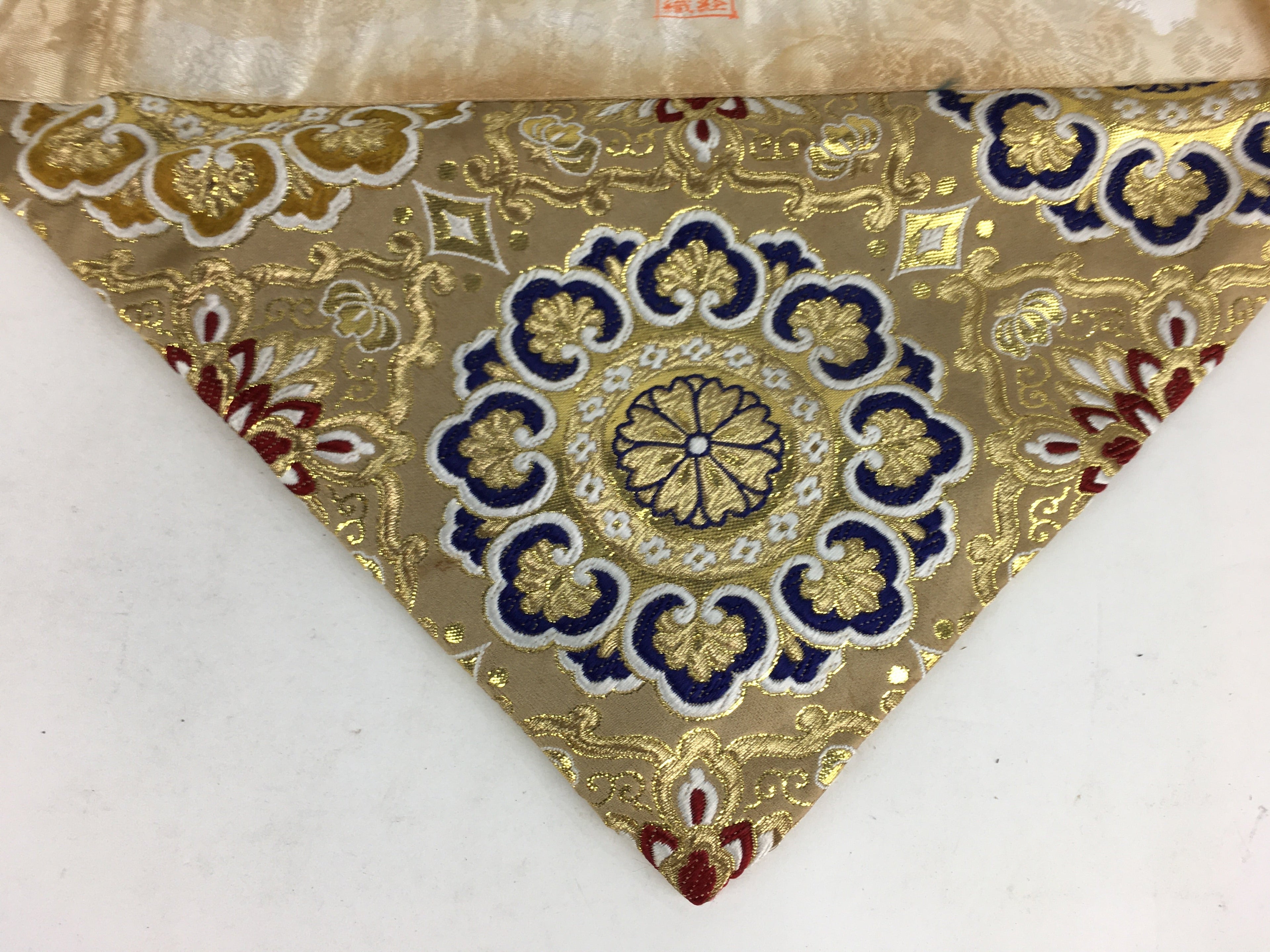 Japanese Buddhist Altar Table Cloth 41cm Uchishiki Triangle Flower Maejoku BU645