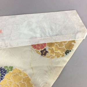 Japanese Buddhist Altar Table Cloth 44cm Uchishiki White Flower Kyozukue BU404