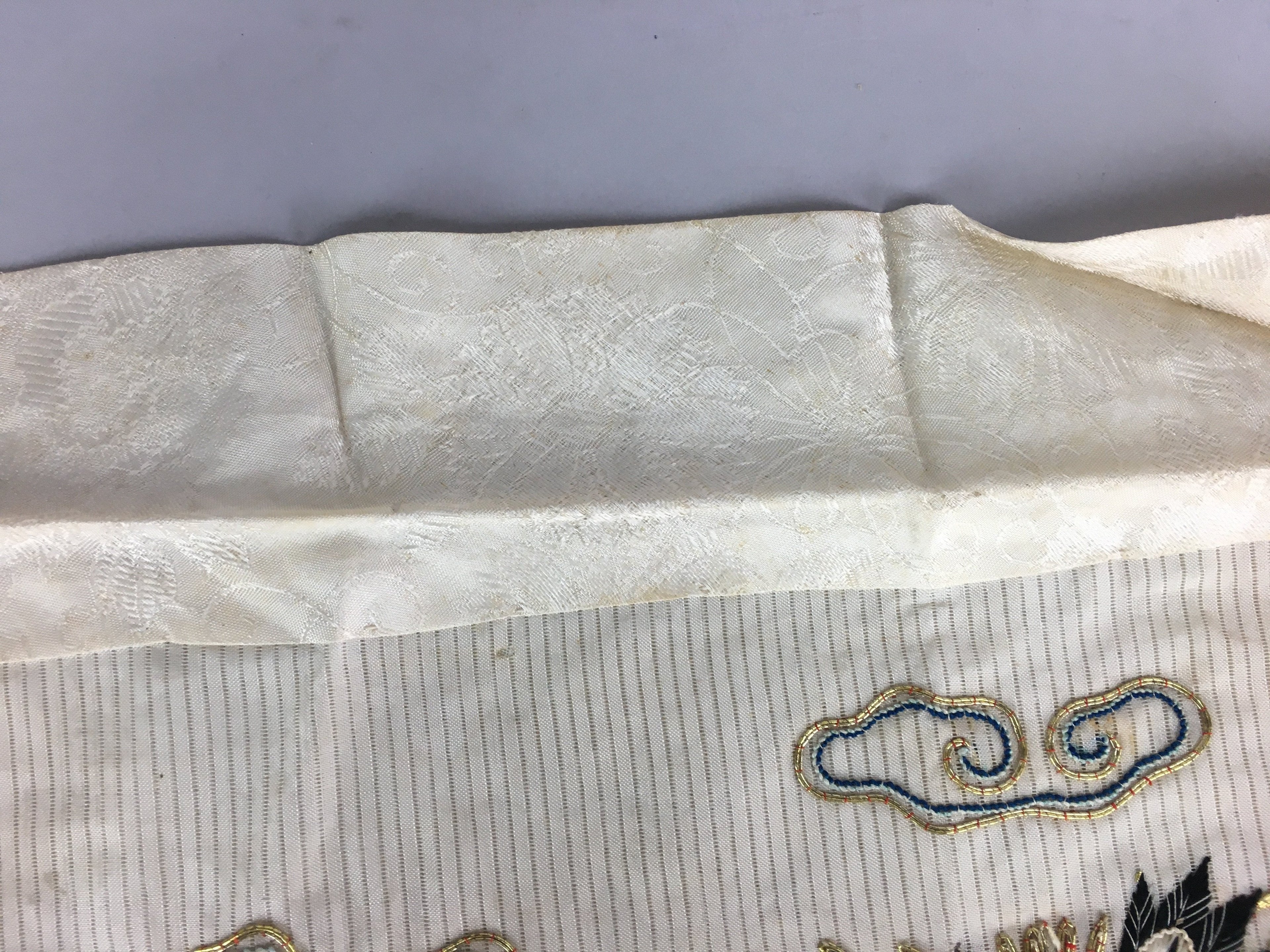 Japanese Buddhist Altar Table Cloth 59cm Uchishiki White Crane Kyozukue BU405