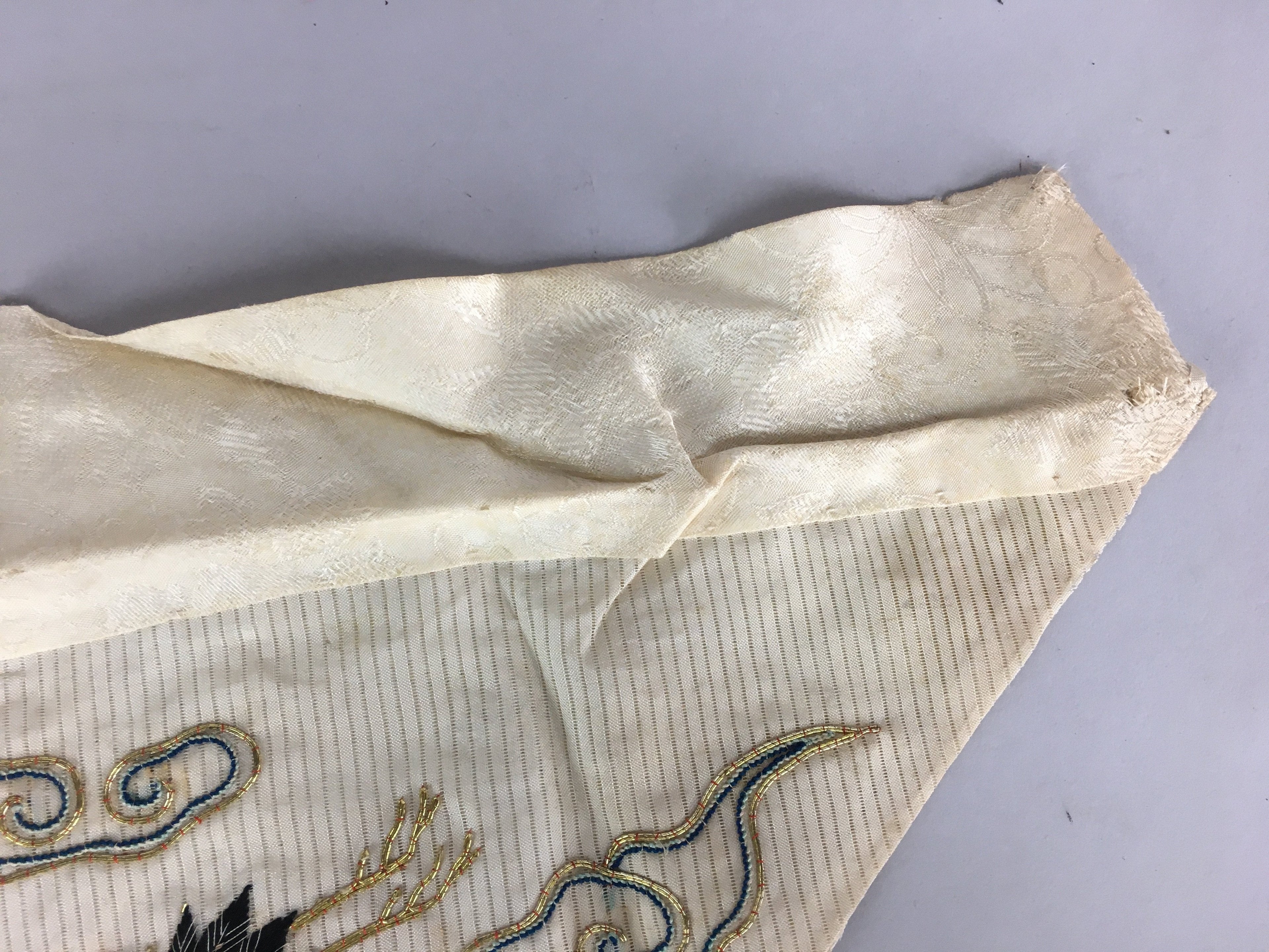 Japanese Buddhist Altar Table Cloth 59cm Uchishiki White Crane Kyozukue BU405