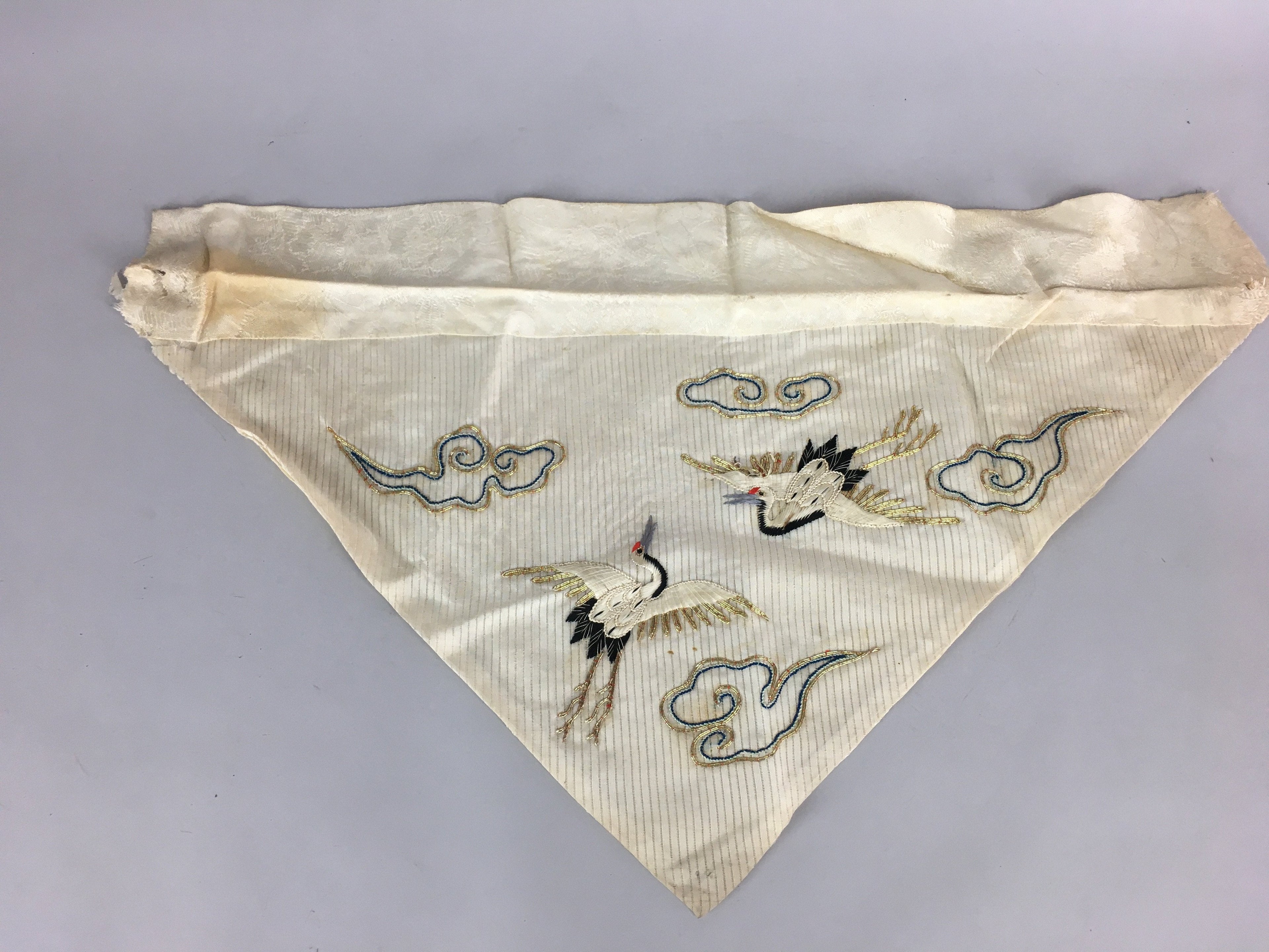 Japanese Buddhist Altar Table Cloth 59cm Uchishiki White Crane Kyozukue BU405