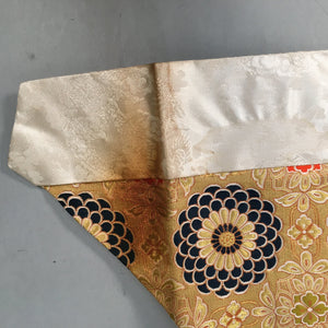 Japanese Buddhist Altar Table Cloth 63cm Uchishiki Gold Floral Kyozukue BU216