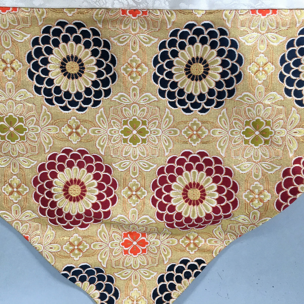 Japanese Buddhist Altar Table Cloth 63cm Uchishiki Gold Floral Kyozukue BU216