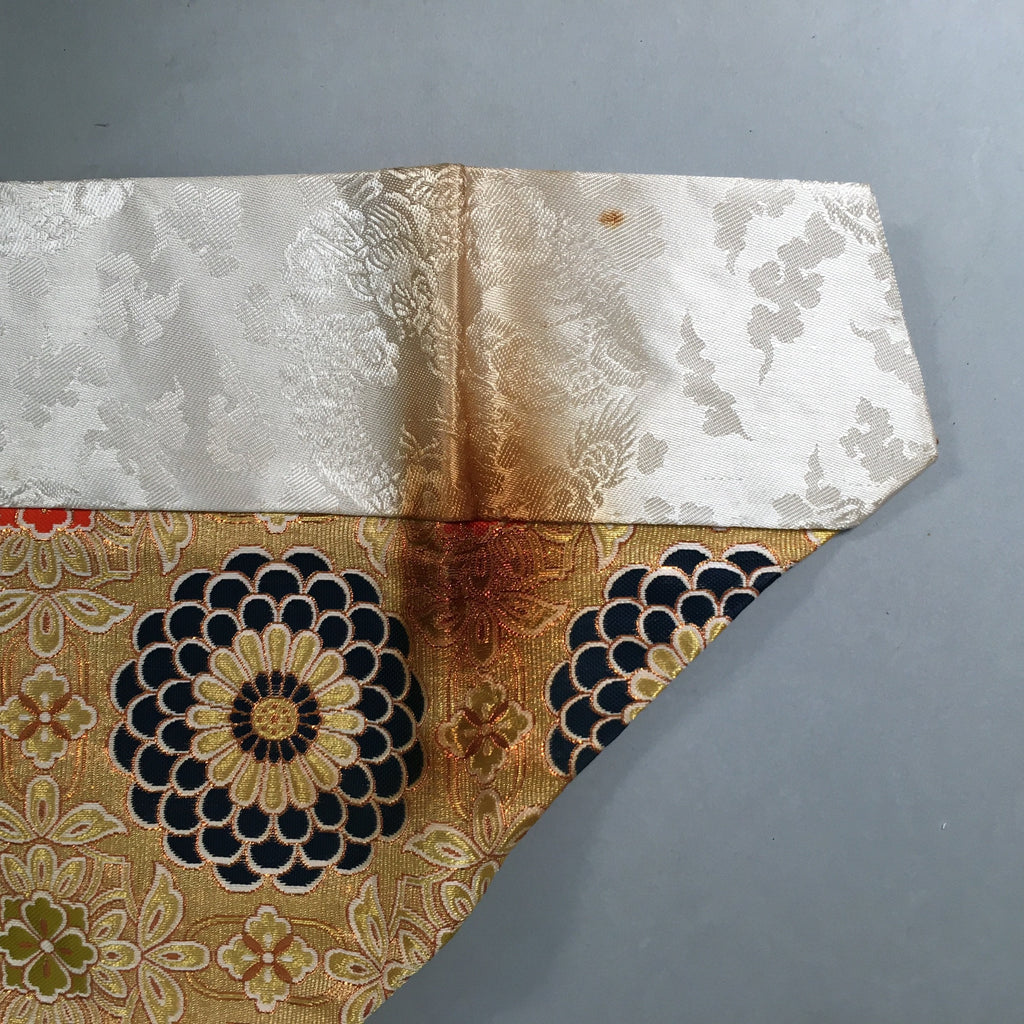 Japanese Buddhist Altar Table Cloth 63cm Uchishiki Gold Floral Kyozukue BU216