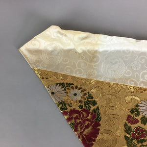 Japanese Buddhist Altar Table Cloth 69.5cm Uchishiki Gold Floral Kyozukue BU399