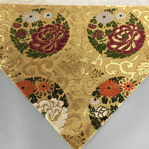 Japanese Buddhist Altar Table Cloth 69.5cm Uchishiki Gold Floral Kyozukue BU399
