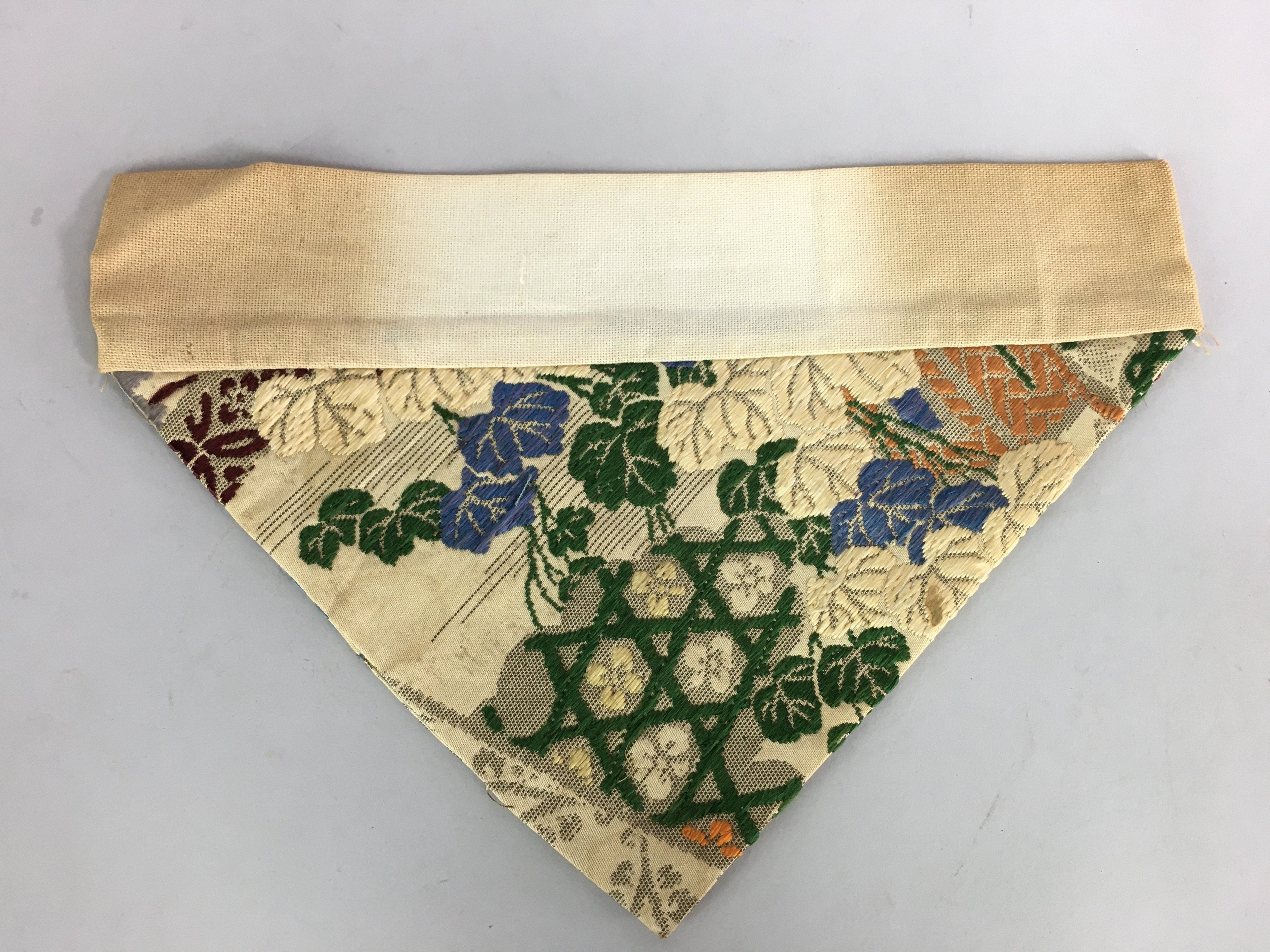 Japanese Buddhist Altar Table Cloth Vtg 28.5cm Uchishiki Flower Kyozukue BU429