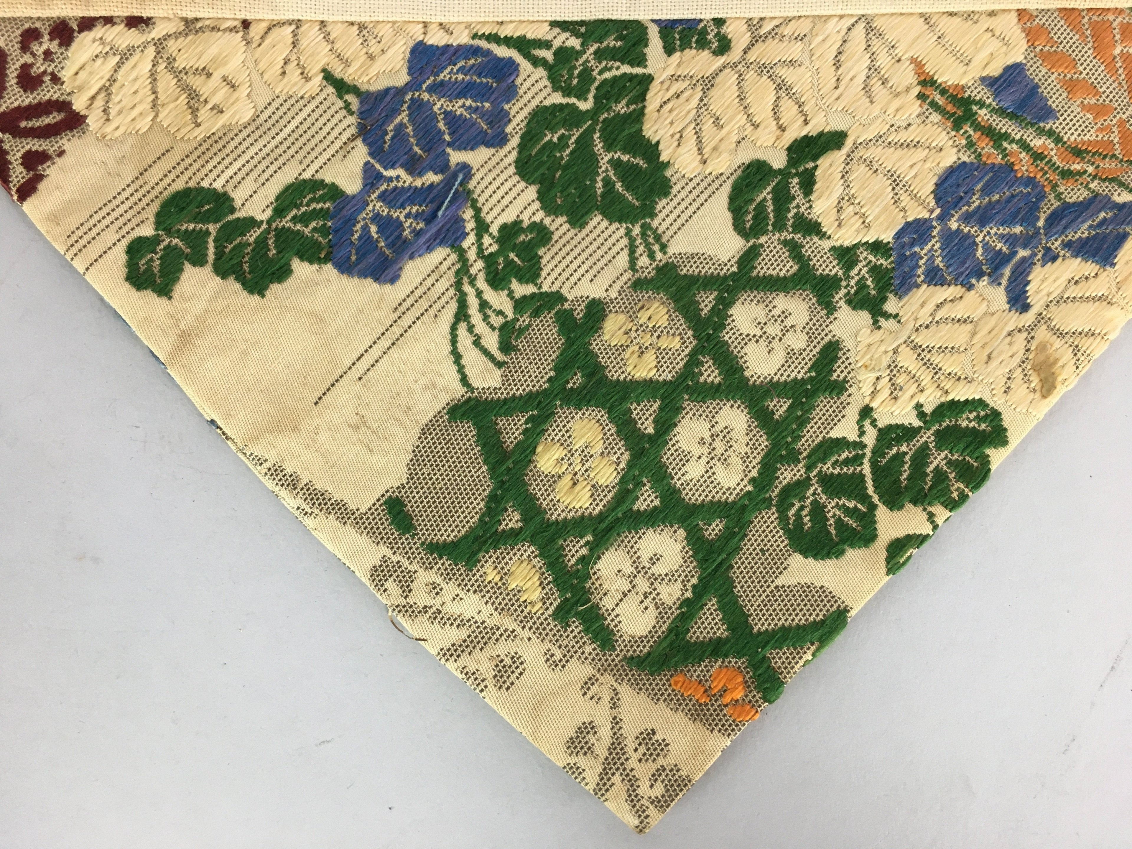 Japanese Buddhist Altar Table Cloth Vtg 28.5cm Uchishiki Flower Kyozukue BU429