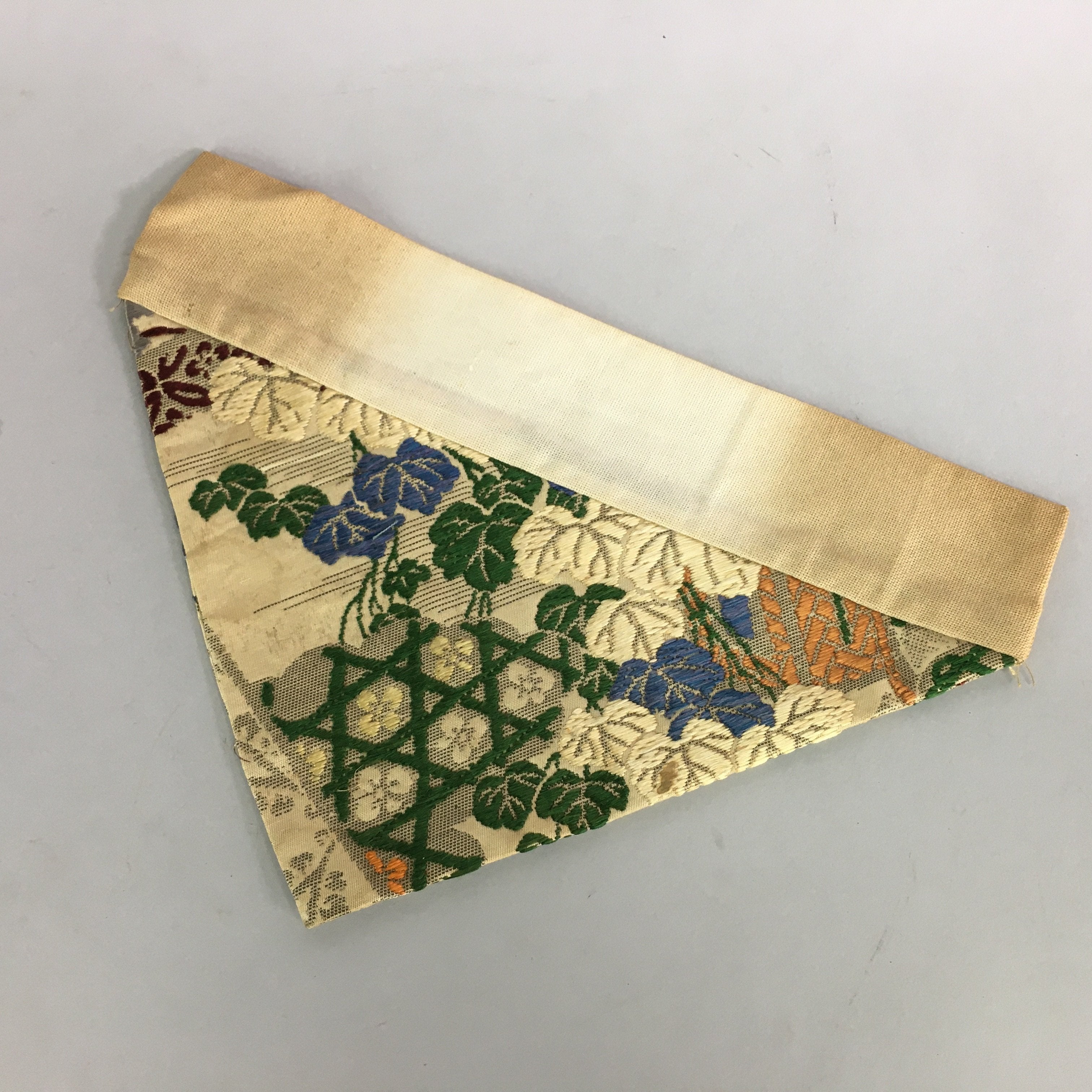 Japanese Buddhist Altar Table Cloth Vtg 28.5cm Uchishiki Flower Kyozukue BU429