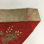Japanese Buddhist Altar Table Cloth Vtg 30cm Uchishiki Red Flower Kyozukue BU460
