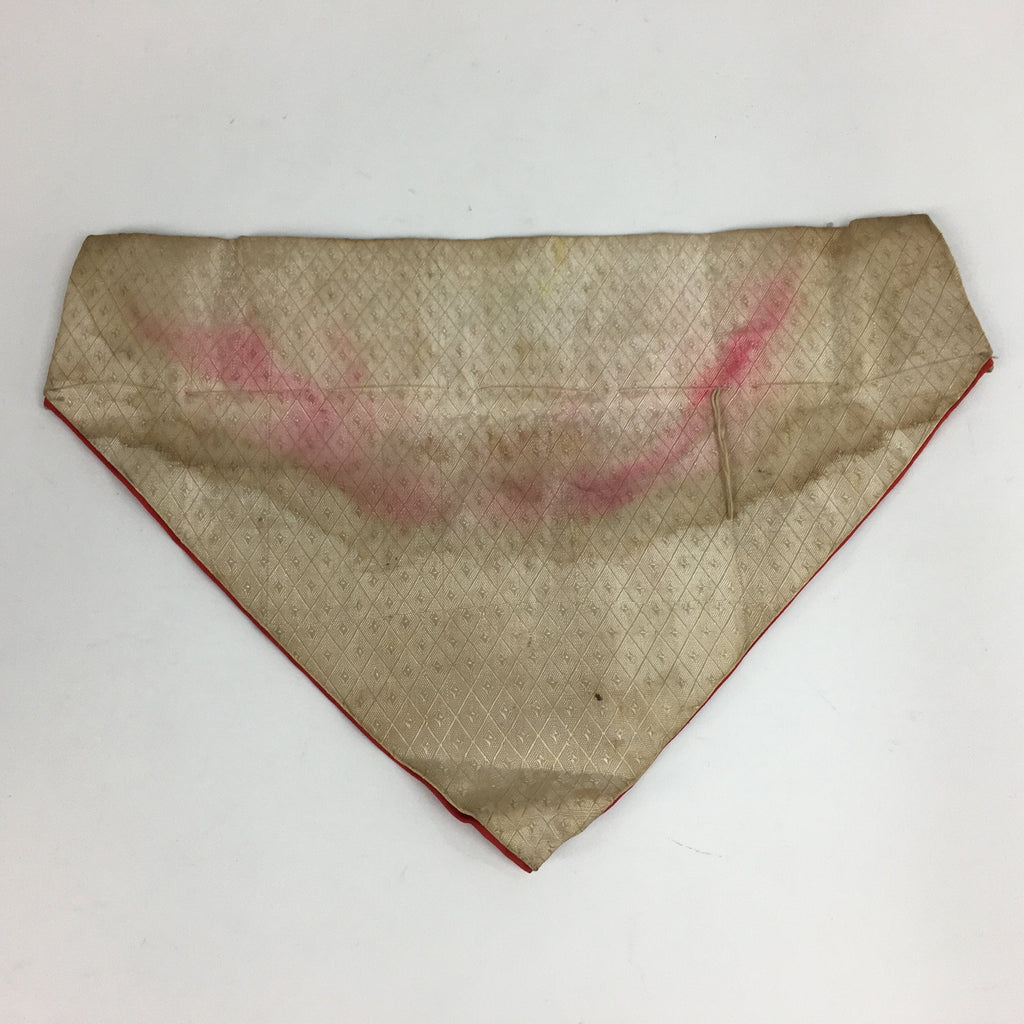 Japanese Buddhist Altar Table Cloth Vtg 30cm Uchishiki Red Flower Kyozukue BU460