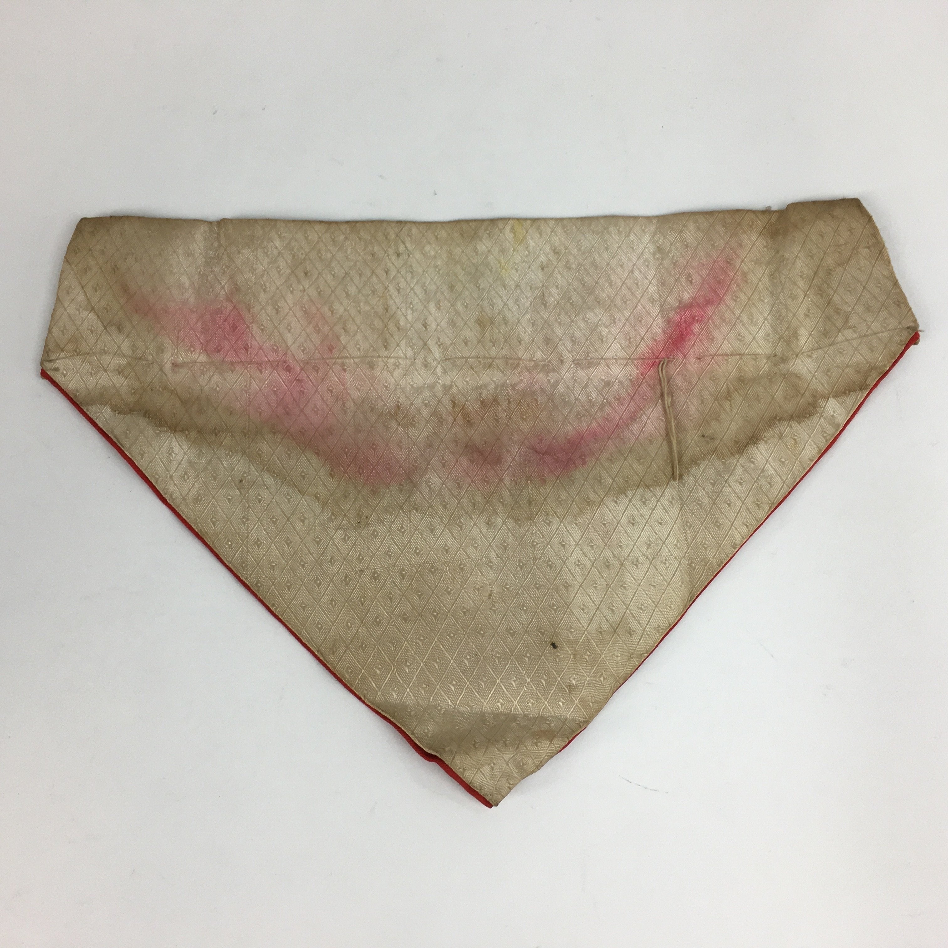 Japanese Buddhist Altar Table Cloth Vtg 30cm Uchishiki Red Flower Kyozukue BU460