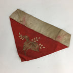 Japanese Buddhist Altar Table Cloth Vtg 30cm Uchishiki Red Flower Kyozukue BU460