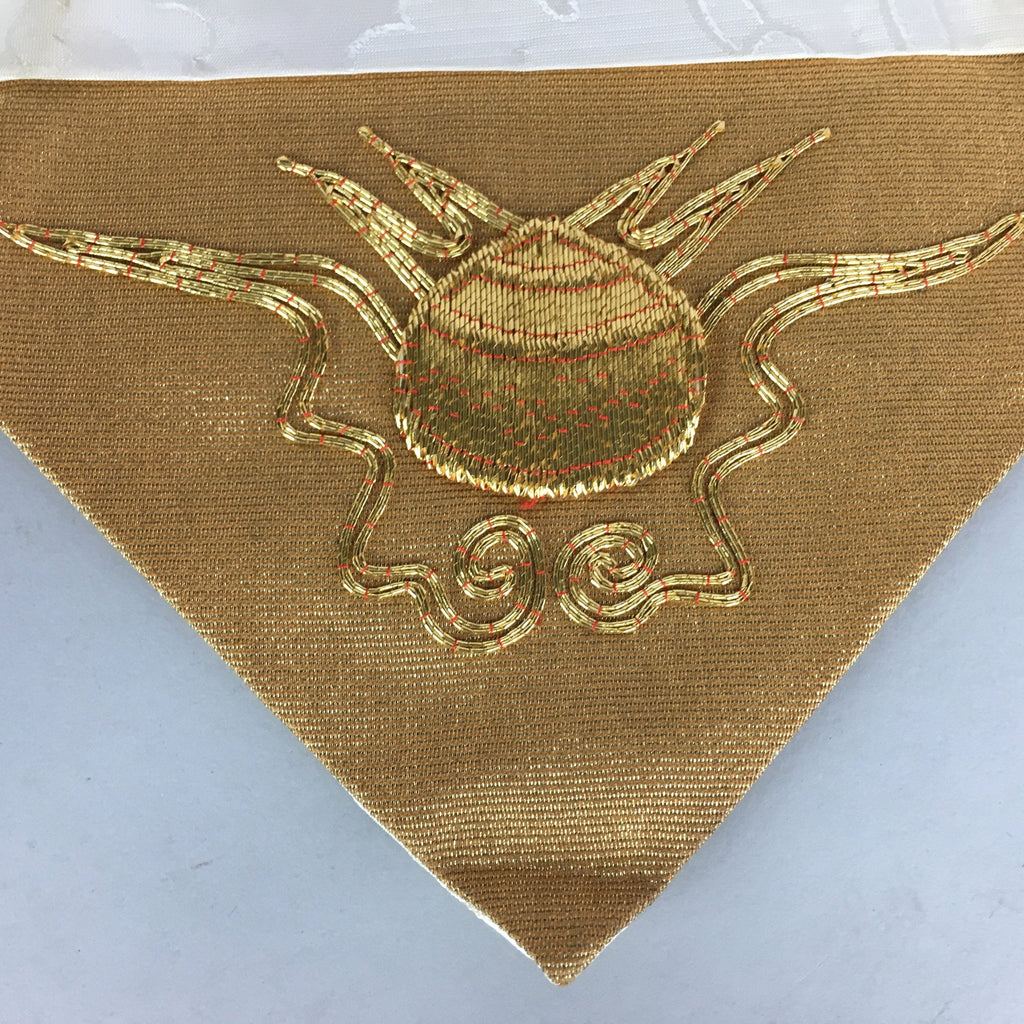 Japanese Buddhist Altar Table Cloth Vtg 31cm Uchishiki Gold Shell Kyozukue BU420