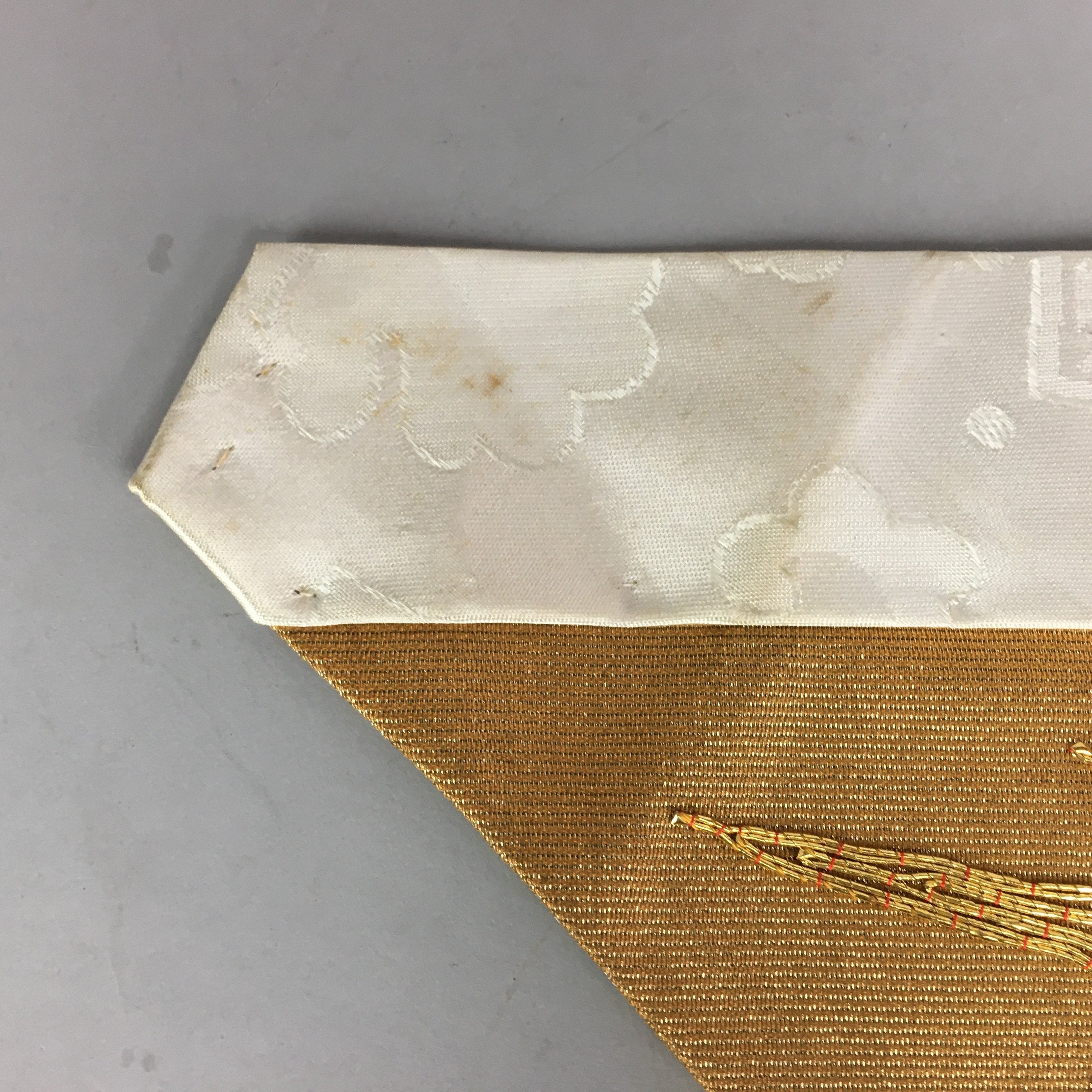 Japanese Buddhist Altar Table Cloth Vtg 31cm Uchishiki Gold Shell Kyozukue BU420