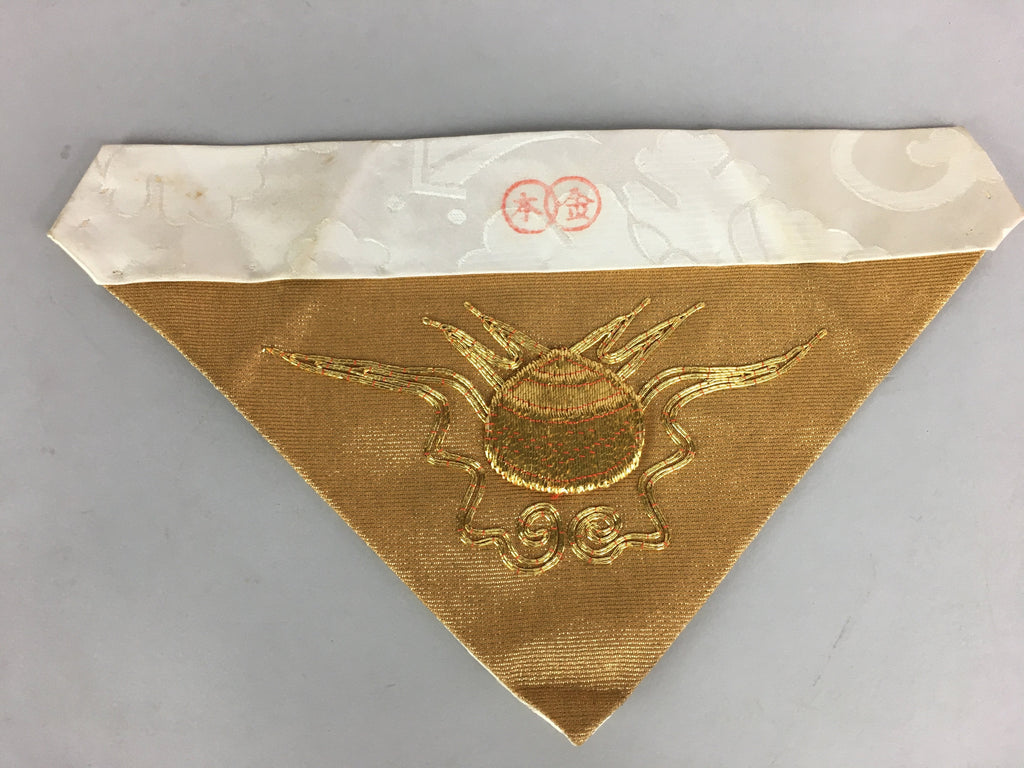 Japanese Buddhist Altar Table Cloth Vtg 31cm Uchishiki Gold Shell Kyozukue BU420
