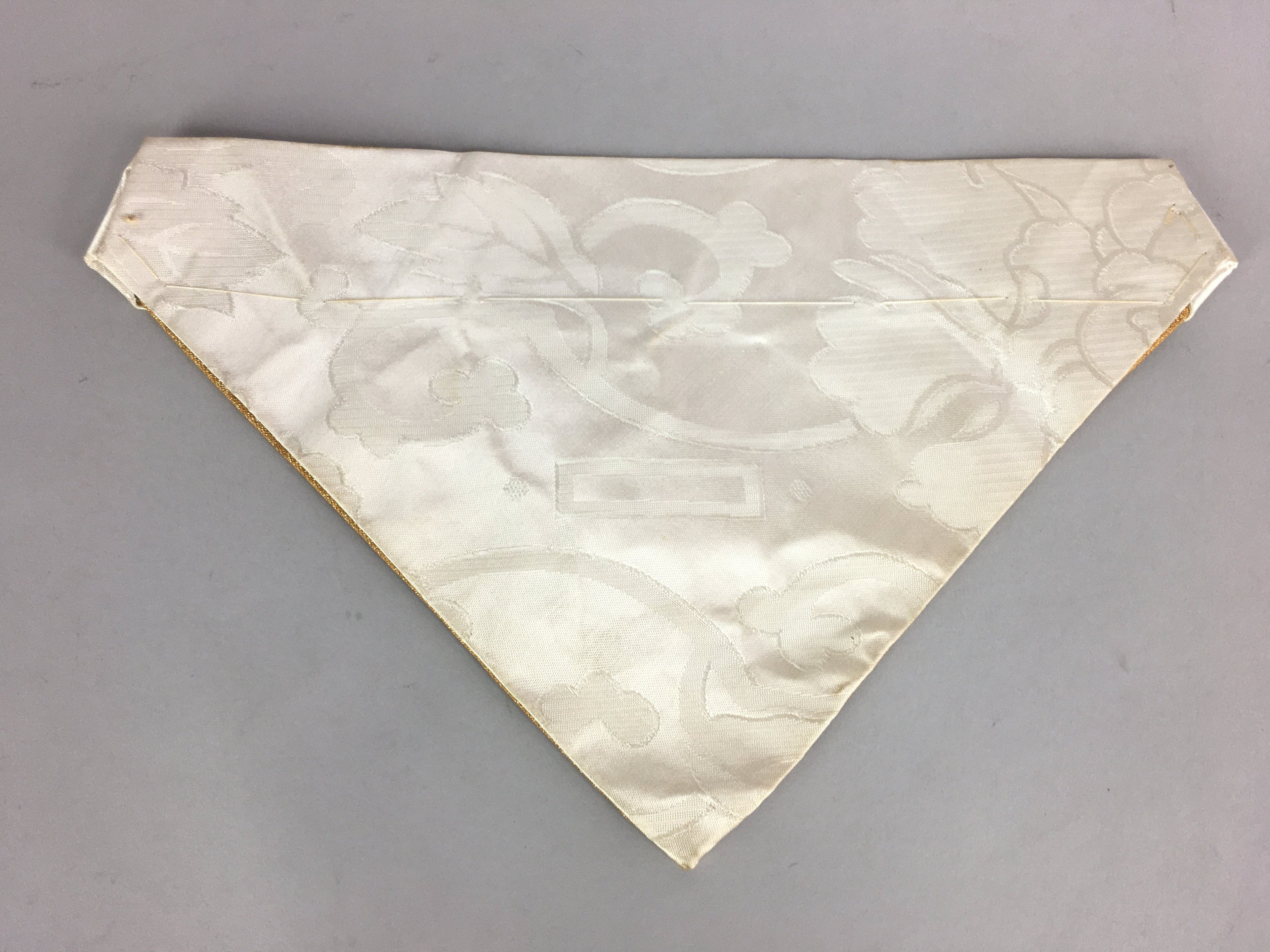 Japanese Buddhist Altar Table Cloth Vtg 31cm Uchishiki Gold Shell Kyozukue BU420