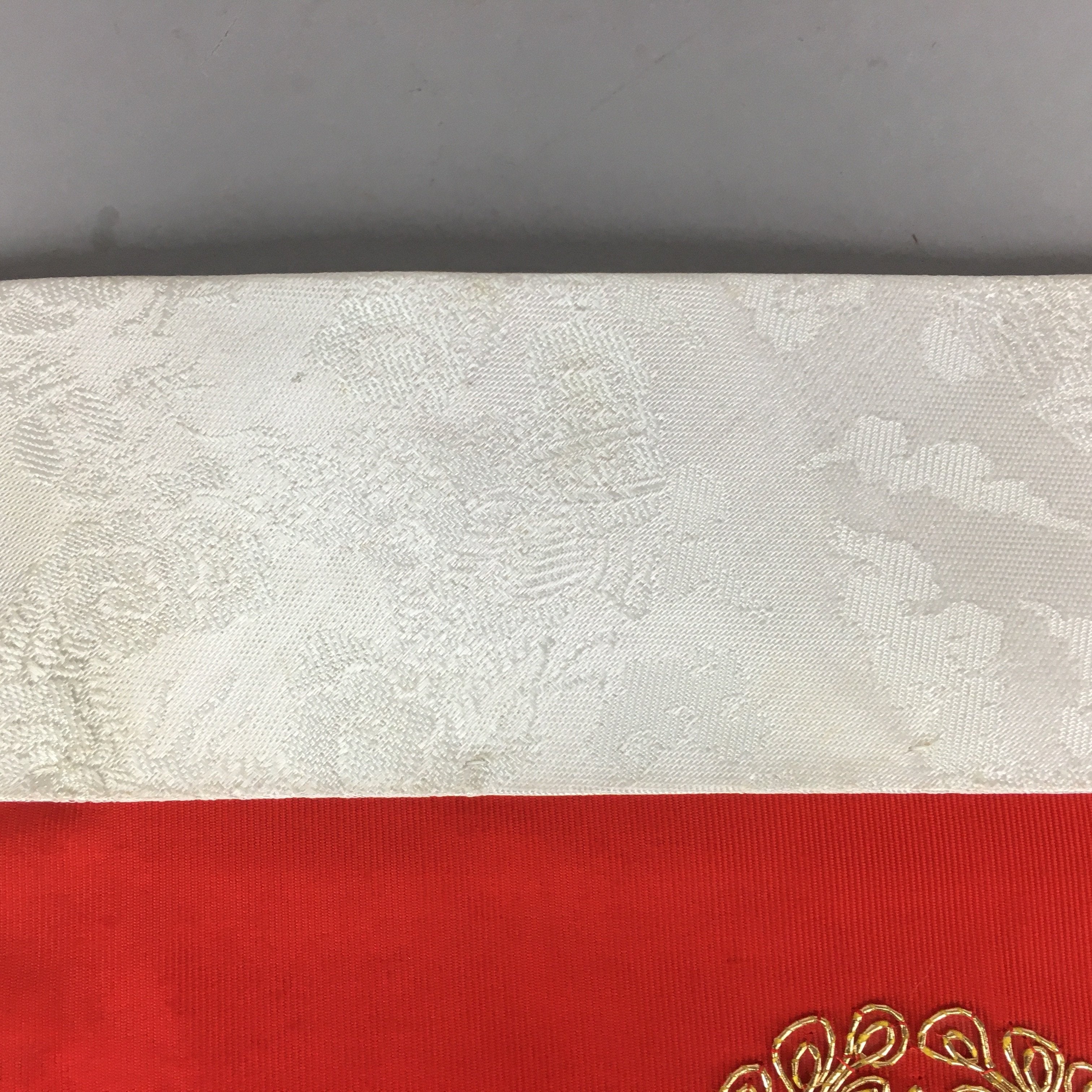 Japanese Buddhist Altar Table Cloth Vtg 31cm Uchishiki Red Kyozukue BU422