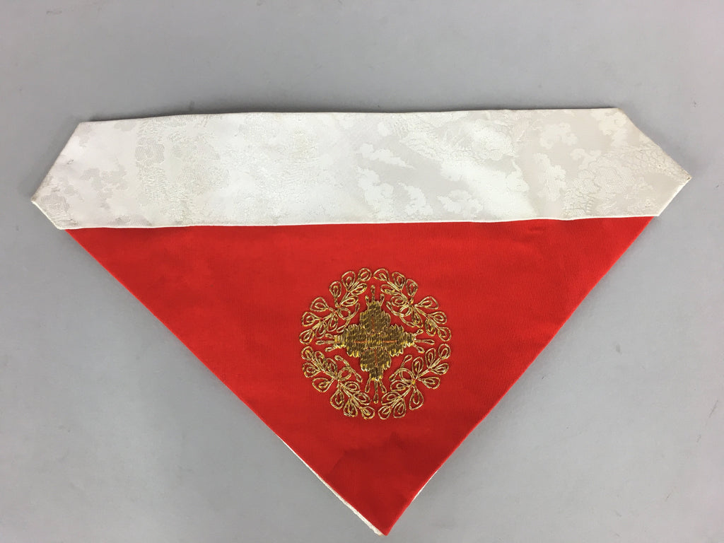 Japanese Buddhist Altar Table Cloth Vtg 31cm Uchishiki Red Kyozukue BU422