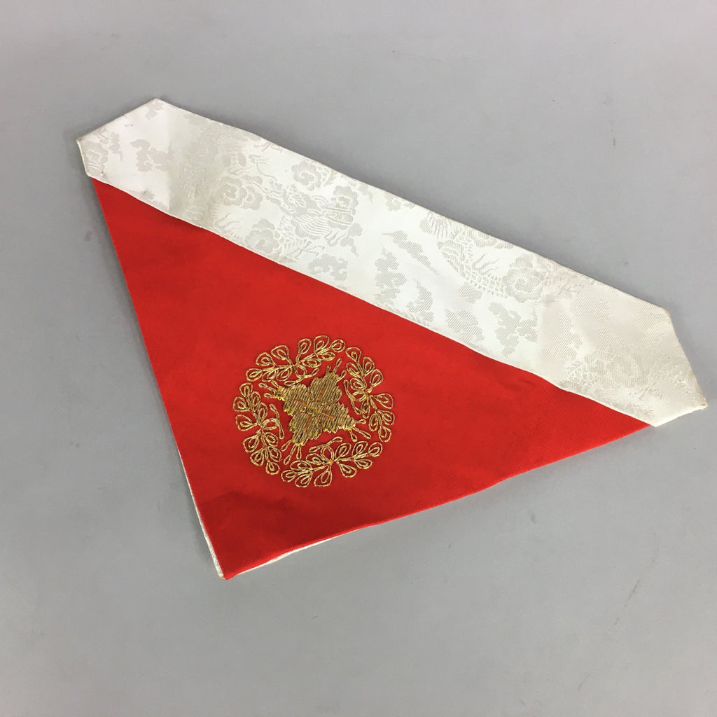 Japanese Buddhist Altar Table Cloth Vtg 31cm Uchishiki Red Kyozukue BU422