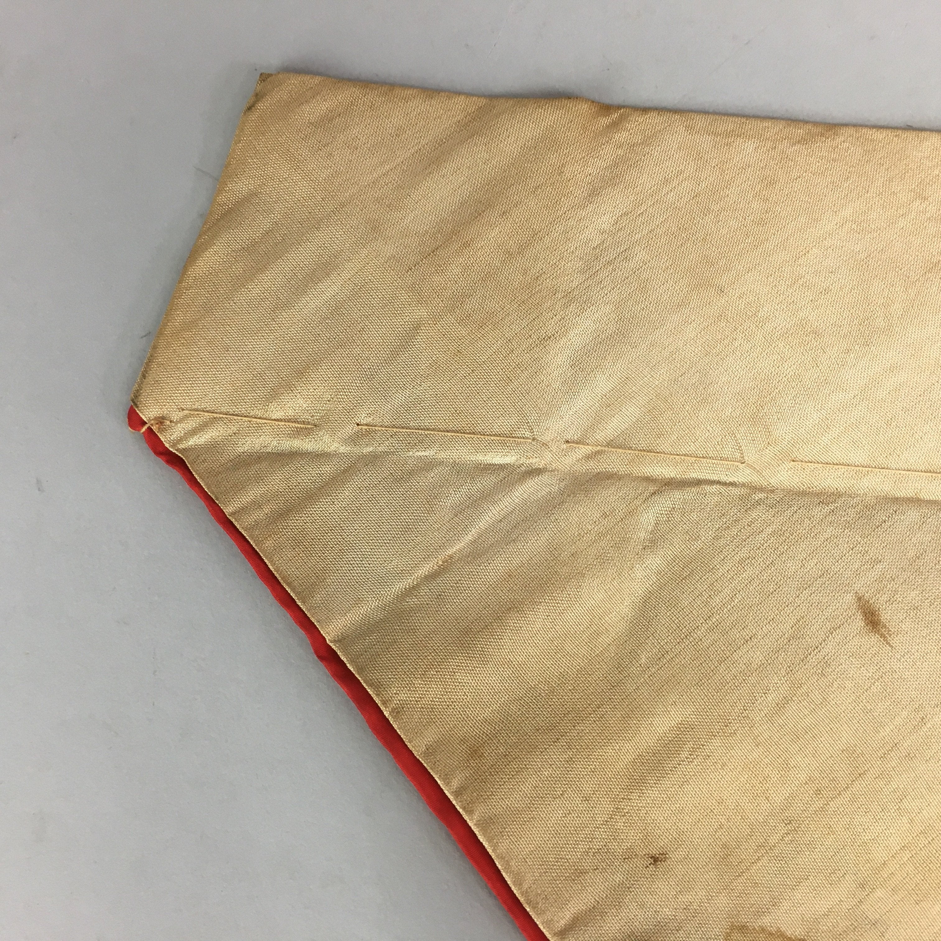 Japanese Buddhist Altar Table Cloth Vtg 40cm Uchishiki Red Crane Kyozukue BU423