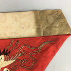 Japanese Buddhist Altar Table Cloth Vtg 40cm Uchishiki Red Crane Kyozukue BU423