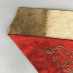 Japanese Buddhist Altar Table Cloth Vtg 40cm Uchishiki Red Crane Kyozukue BU423