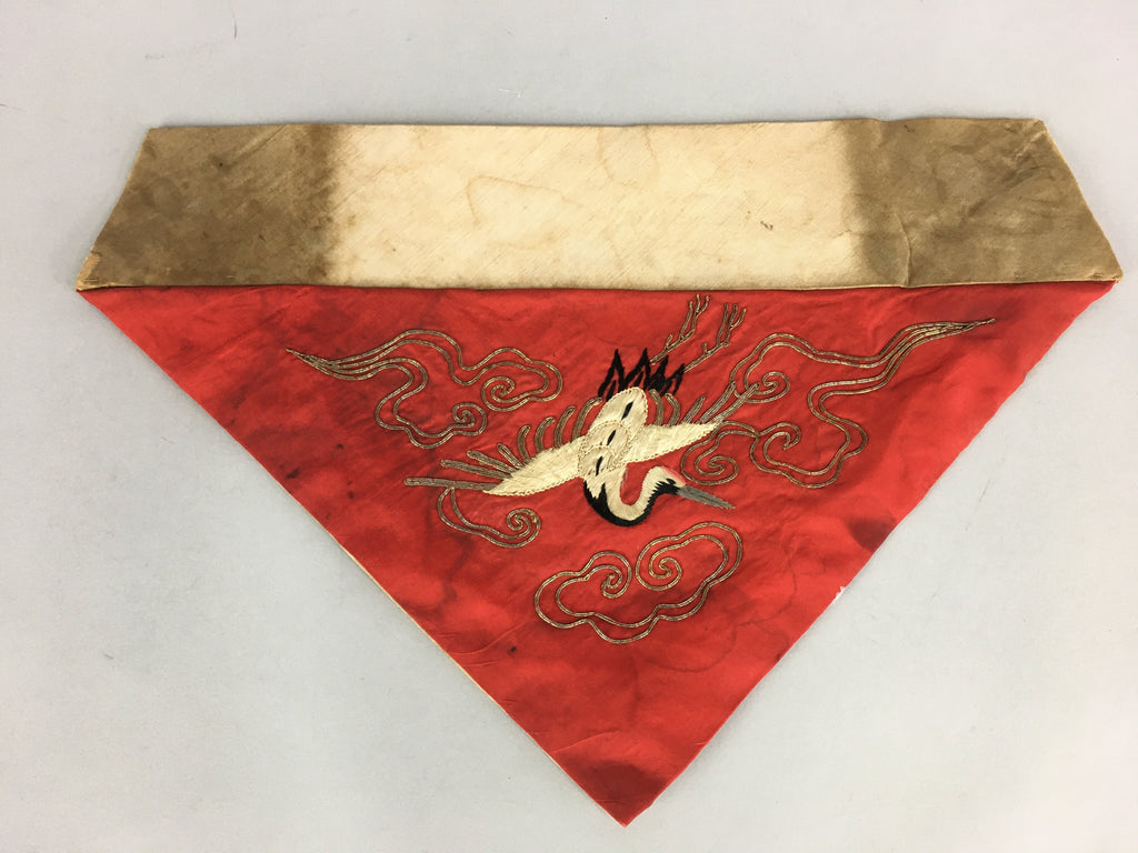 Japanese Buddhist Altar Table Cloth Vtg 40cm Uchishiki Red Crane Kyozukue BU423