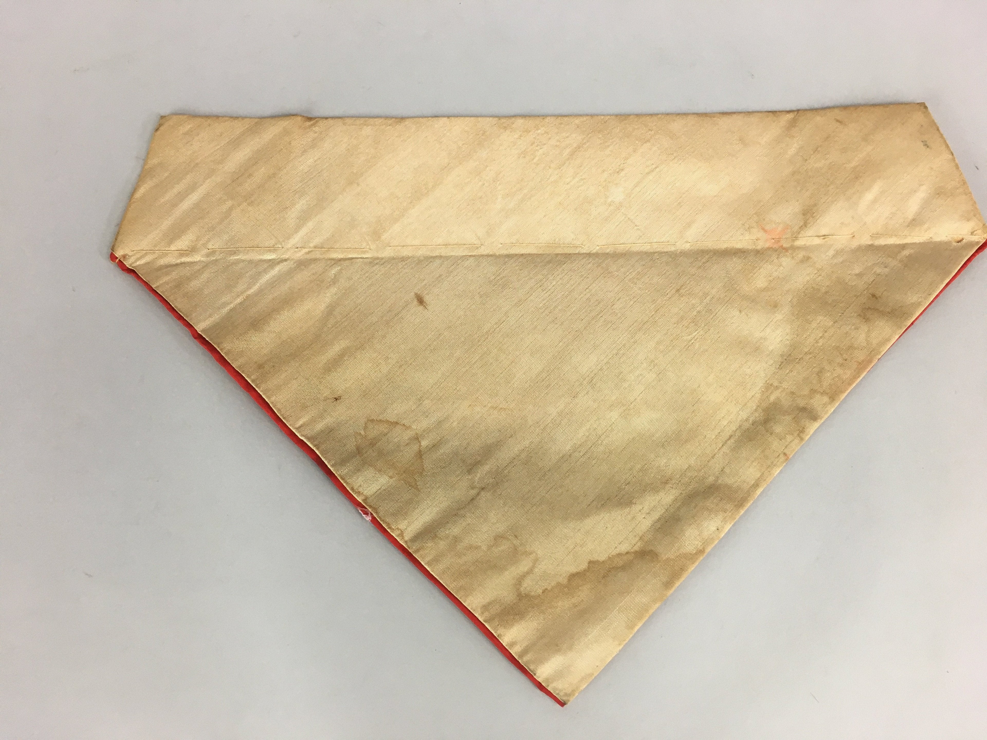 Japanese Buddhist Altar Table Cloth Vtg 40cm Uchishiki Red Crane Kyozukue BU423