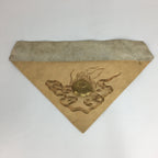 Japanese Buddhist Altar Table Cloth Vtg 46cm Uchishiki Gold Shell Kyozukue BU458