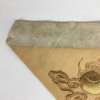 Japanese Buddhist Altar Table Cloth Vtg 46cm Uchishiki Gold Shell Kyozukue BU458