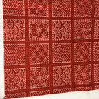 Japanese Buddhist Altar Table Cloth Vtg Square Red Flower Kyozukue BU636