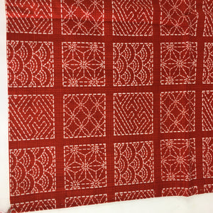 Japanese Buddhist Altar Table Cloth Vtg Square Red Flower Kyozukue BU636