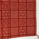 Japanese Buddhist Altar Table Cloth Vtg Square Red Flower Kyozukue BU636