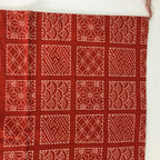 Japanese Buddhist Altar Table Cloth Vtg Square Red Flower Kyozukue BU636