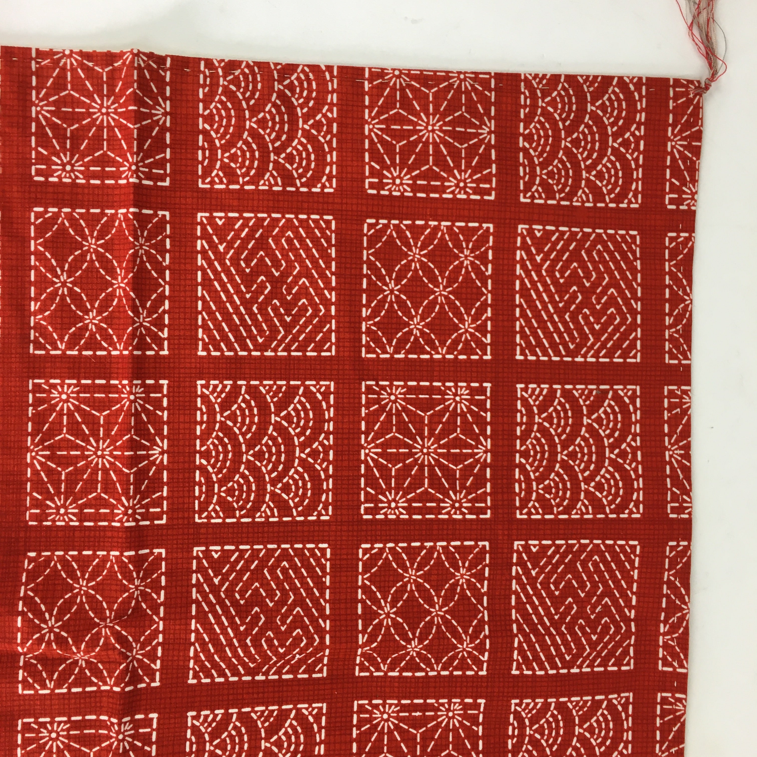 Japanese Buddhist Altar Table Cloth Vtg Square Red Flower Kyozukue BU636