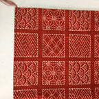 Japanese Buddhist Altar Table Cloth Vtg Square Red Flower Kyozukue BU636