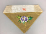 Japanese Buddhist Altar Table Cloth Vtg Uchishiki Gold Flower Kyozukue BU401