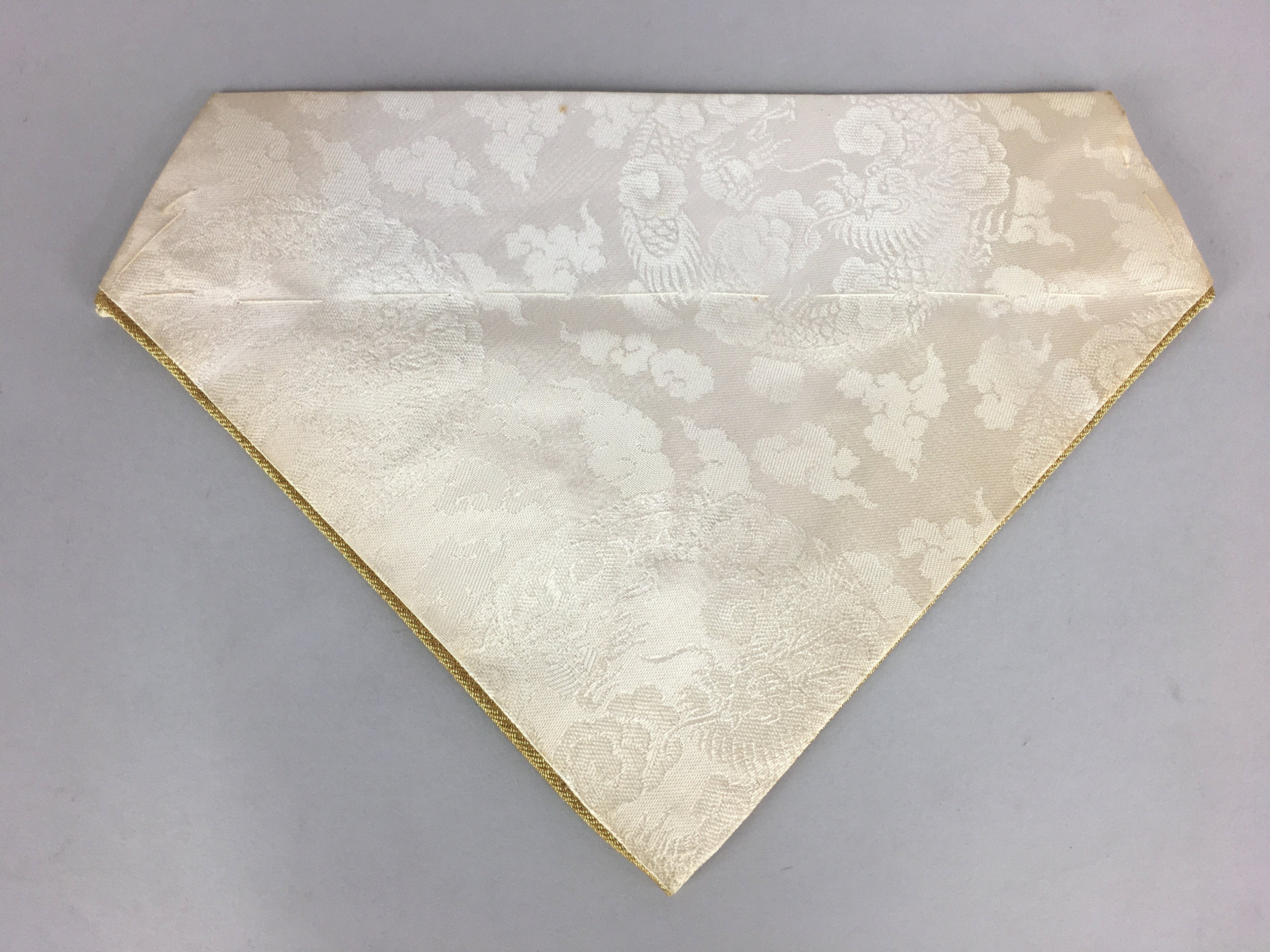 Japanese Buddhist Altar Table Cloth Vtg Uchishiki Gold Flower Kyozukue BU401